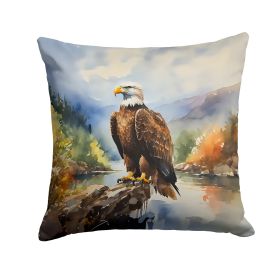 Eagle Throw Pillow Machine Washable, Indoor Outdoor Decorative Pillow for Couch, Bed or Patio, 14Hx14W
